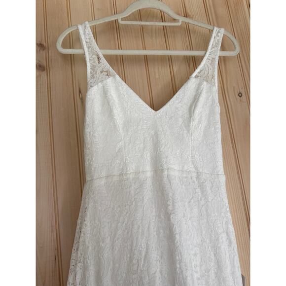 NWT Lulus Beloved Eternity White Lace Sleeveless Backless Maxi Dress Bride Sz XL - Picture 5 of 9